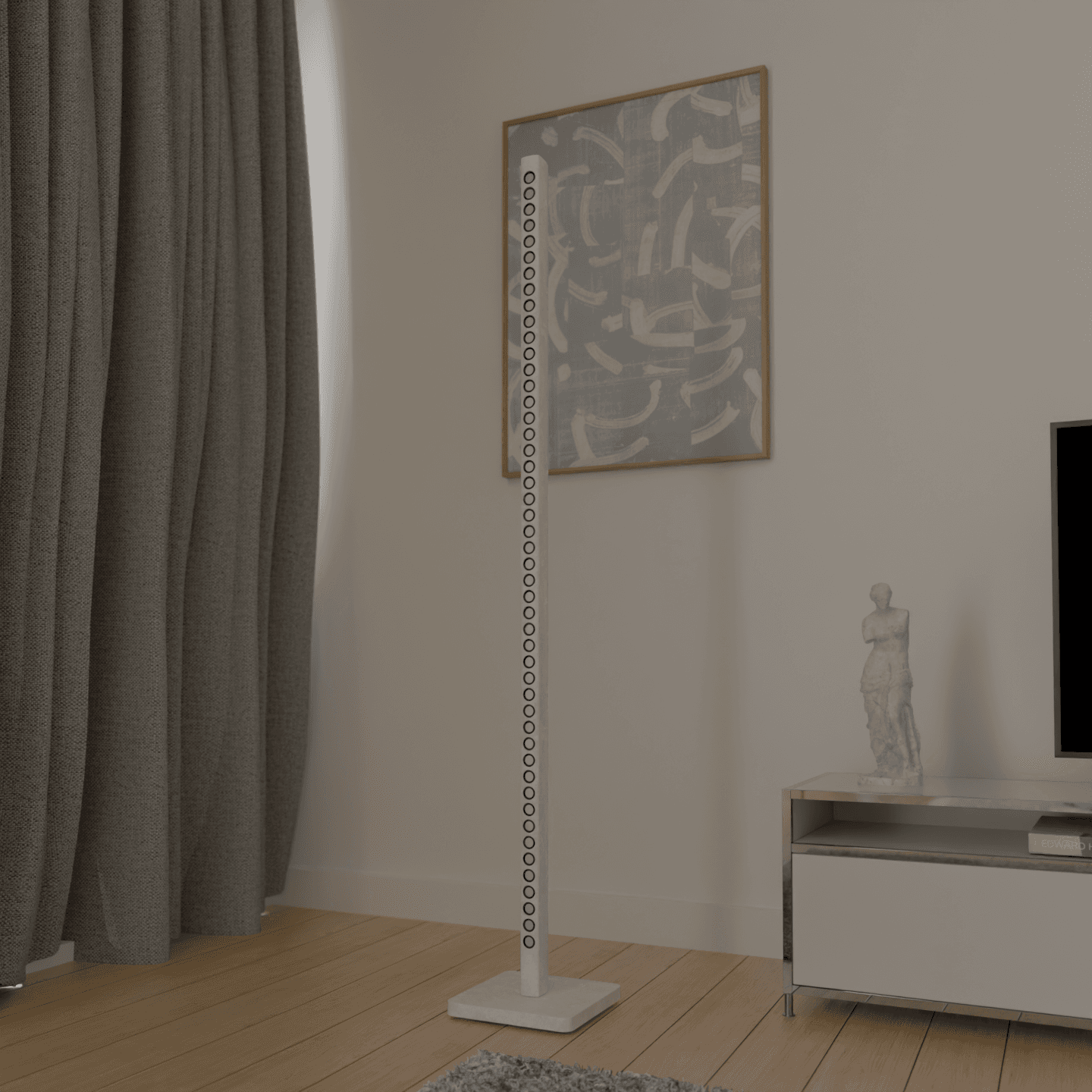 The Notes white finish, square view 1